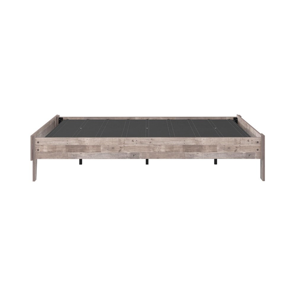 Signature Design by Ashley Neilsville Weathered Woodgrain Platform Bed