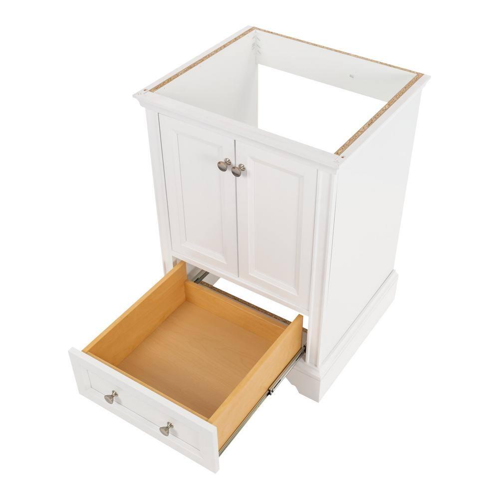 Home Decorators Collection Stratfield 2417 in W x 2157 in D x 3425 in H Bath Vanity Cabinet Only in White