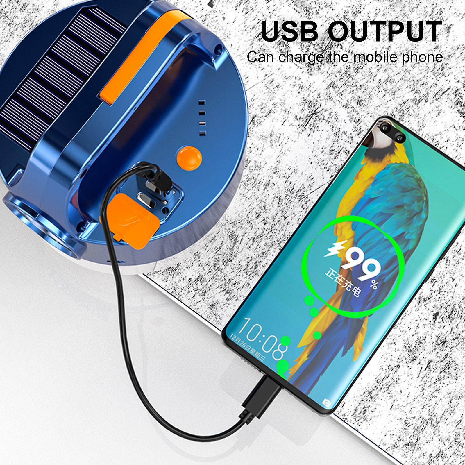 Outdoor Solar Emergency Lamp Camping Light Solar Powered Led Lights Tent Campsite Booth Lights With Usb Output No.261468