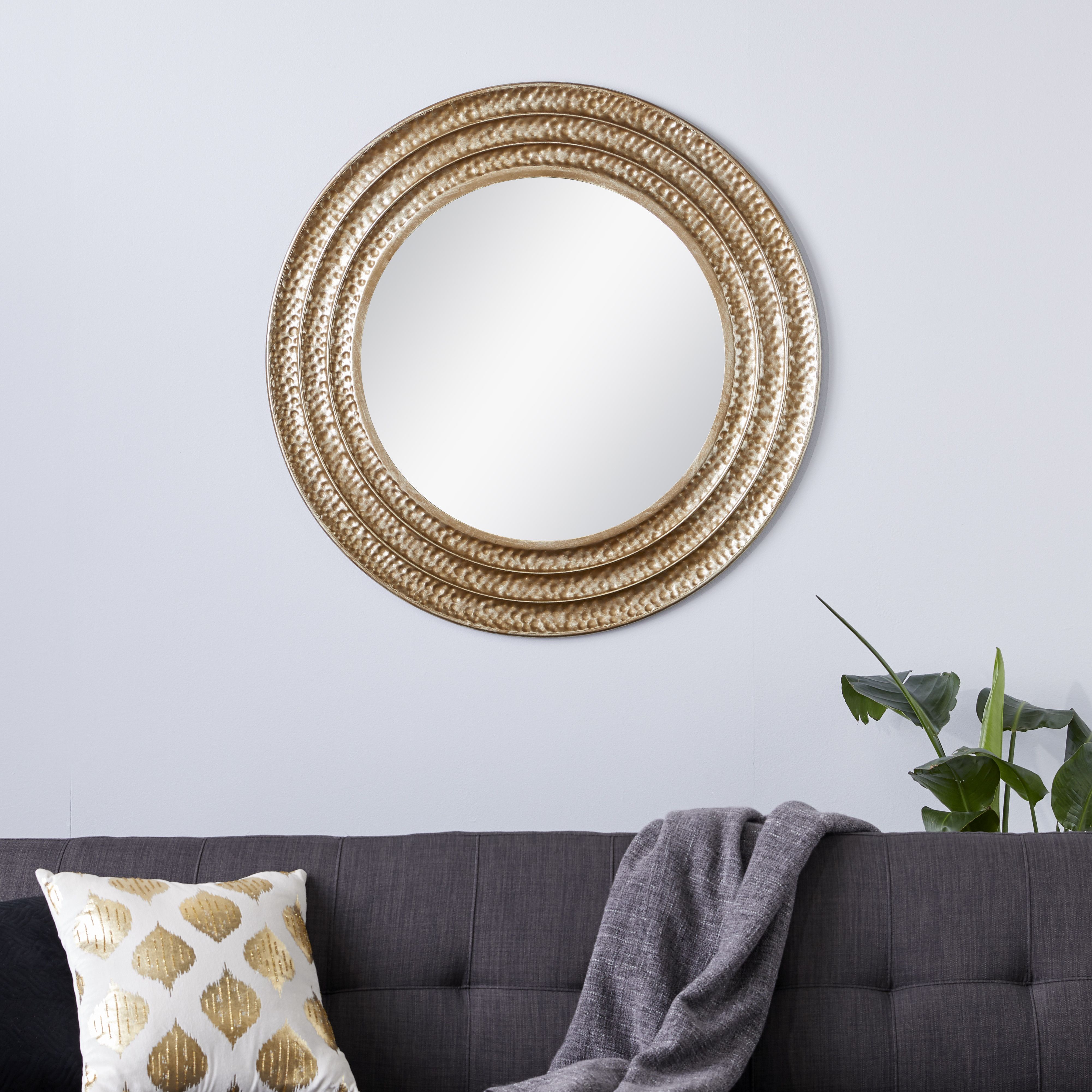 Gold Glam Metal Wall Mirror 39 x 39