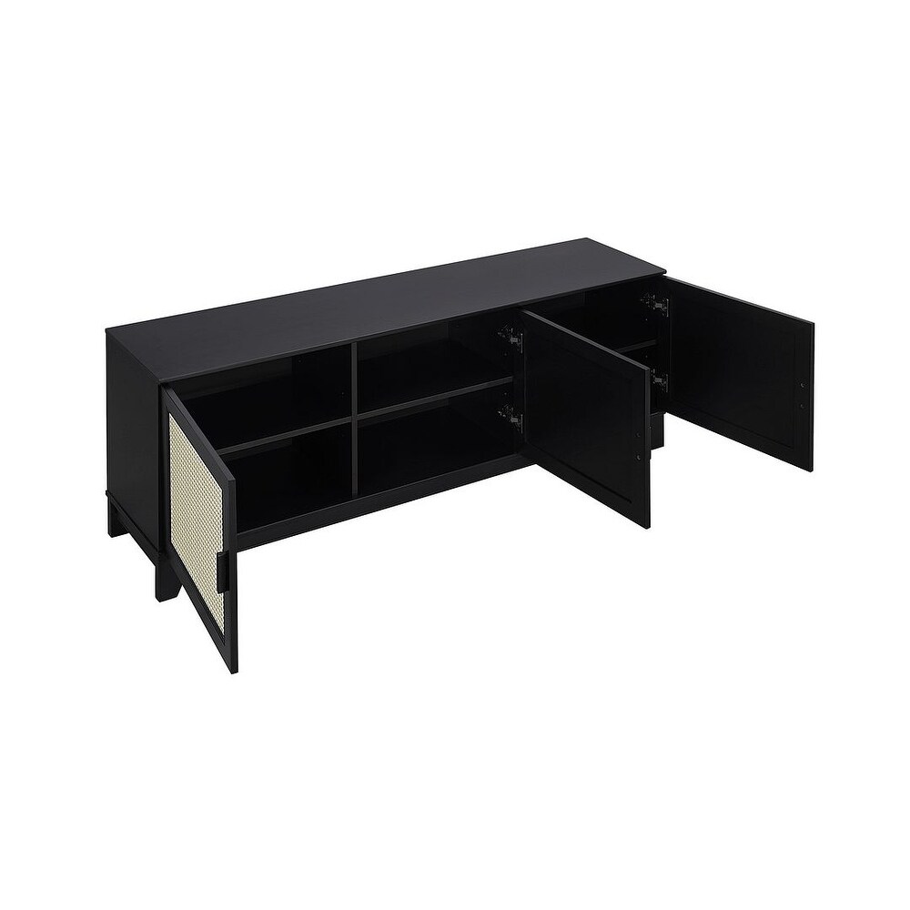 Manhattan Comfort Sheridan 62.99 In. Modern Cane Media Cabinet Console