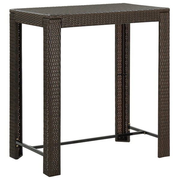 vidaXL Patio Bar Table Brown 39.4