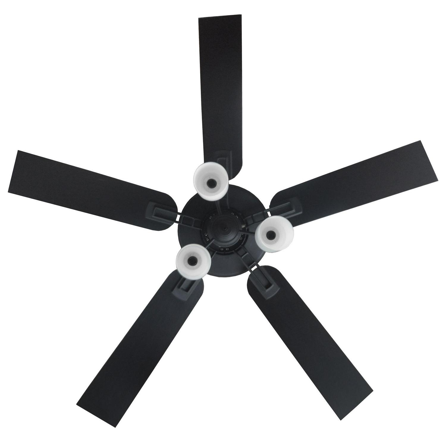 Design House Aubrey LED Ceiling Fan in Matte Black， 52-Inch