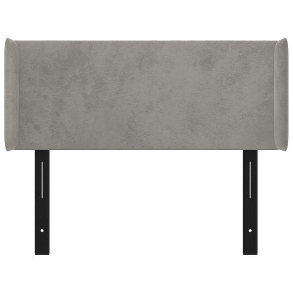 vidaXL Headboard with Ears Dark/Light Gray Velvet - - 37455491