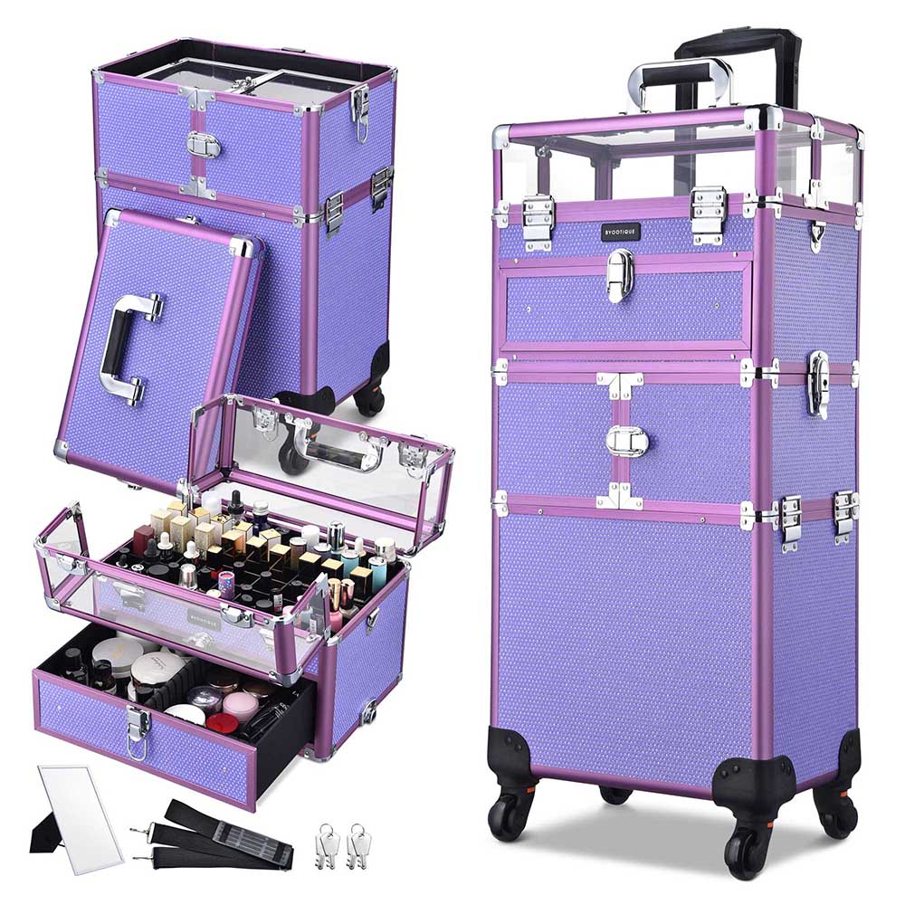 Byootique 2in1 Rolling Makeup Case Nail Polish Organizer Case