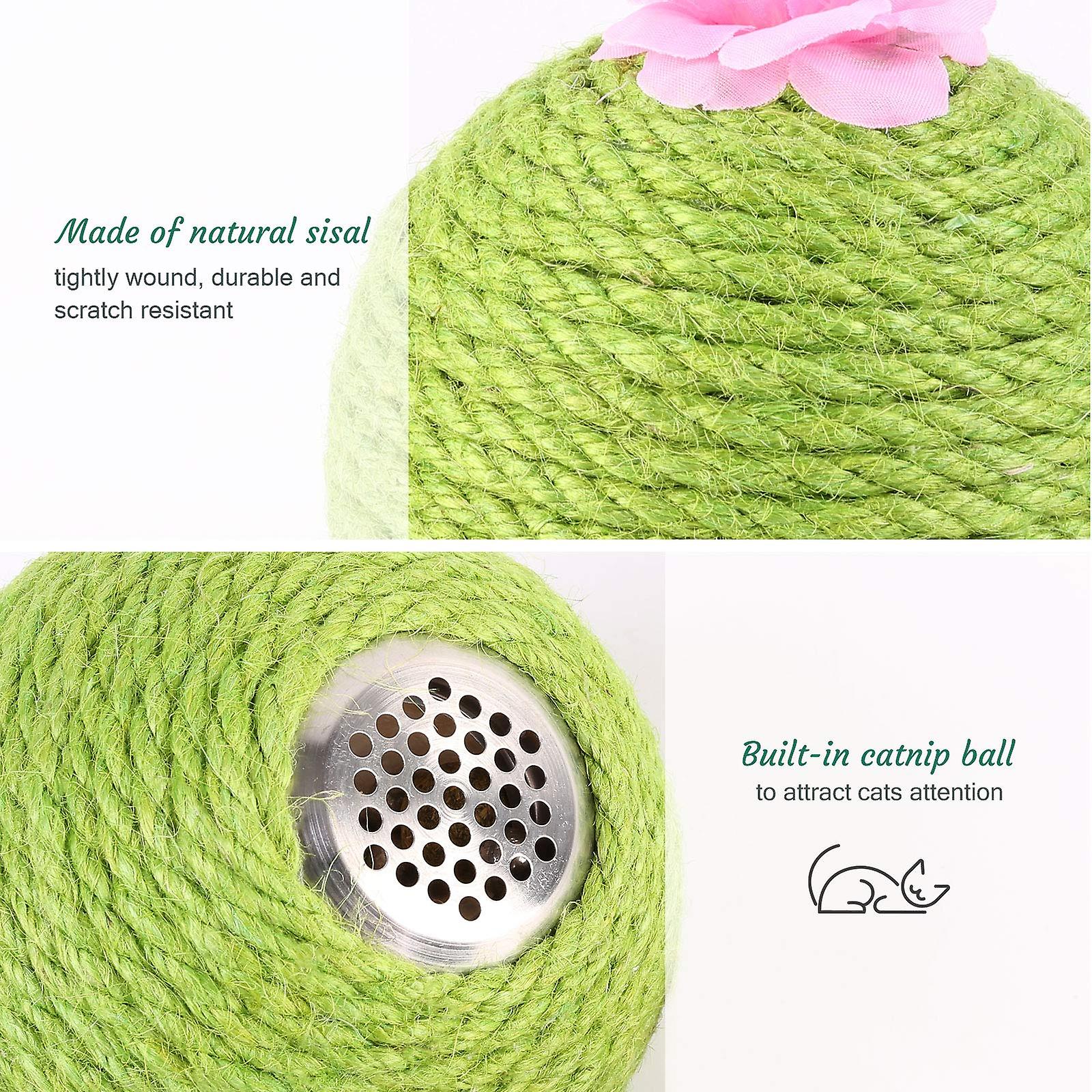 Tumbler Cactus Cat Toys Interactive Scratcher Sisal Ball Catnip Kitten Toys Scraper Tree Tower For Indoor Play Hunting Exercise