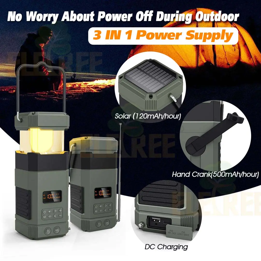 Your city Outdoor Camping Gear Equipment Solar Ipx6 Waterproof Speaker Lantern Other Camping   Hiking s