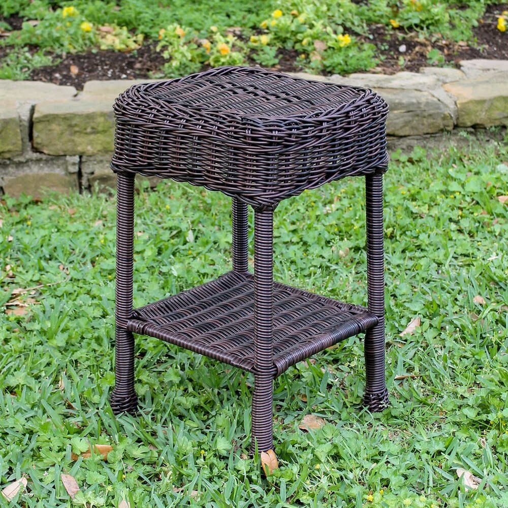 International Caravan Chelsea Resin Wicker Side Table