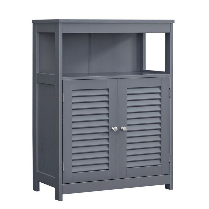 BreeBe Storage Cabinet with Shelf for Bathroom Grey