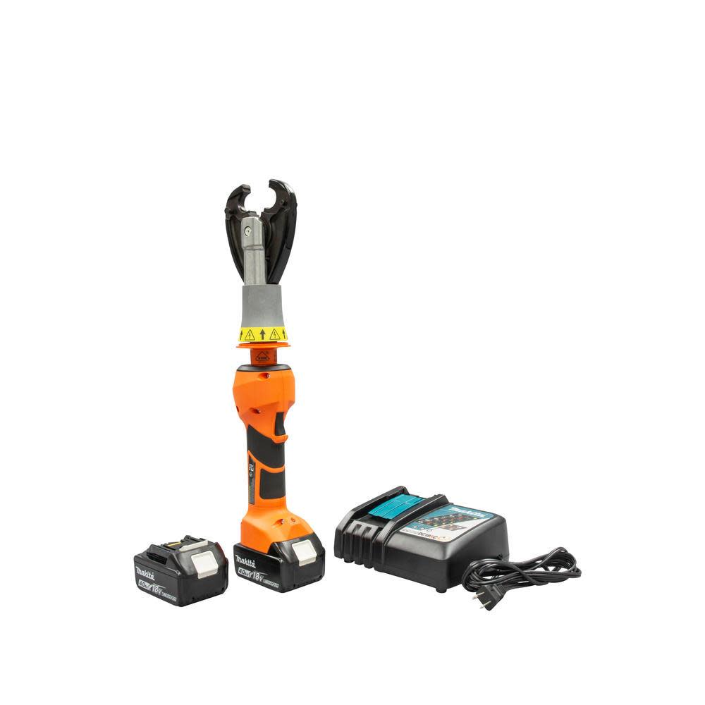 Greenlee Insulated In-Line Indent Crimper 6 Ton， with CJD3 Head， Batteries and 120V Charger