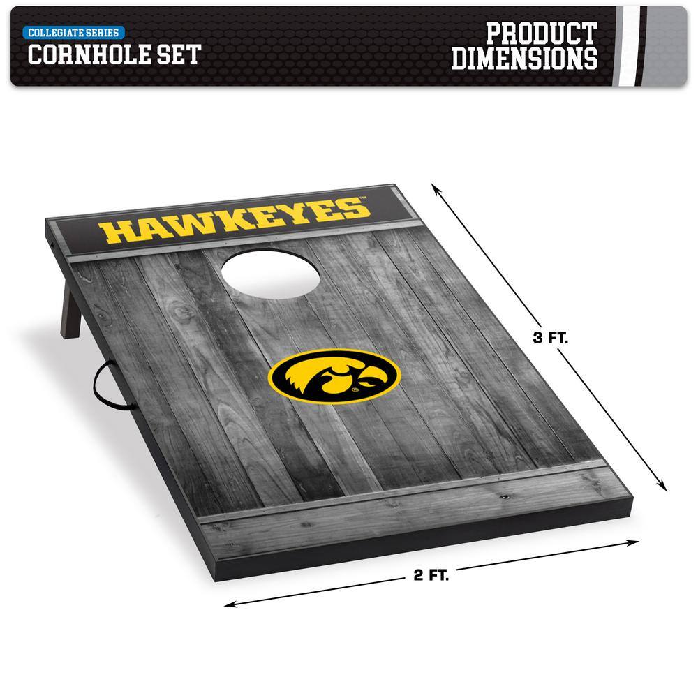 Wild Sports Iowa Hawkeyes 24 in. W x 36 in. L Cornhole Bag Toss 1-16023-GW640WD