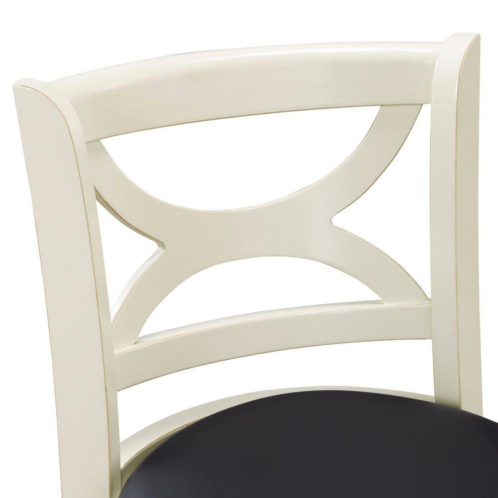 Boraam Florence 24 in. Cream Swivel Cushioned Bar Stool 43724