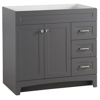 Home Decorators Collection Thornbriar 36.0 in. W x 21.5 in. D x 34.2 in. H Bath Vanity Cabinet without Top in Cement TB3621-CT