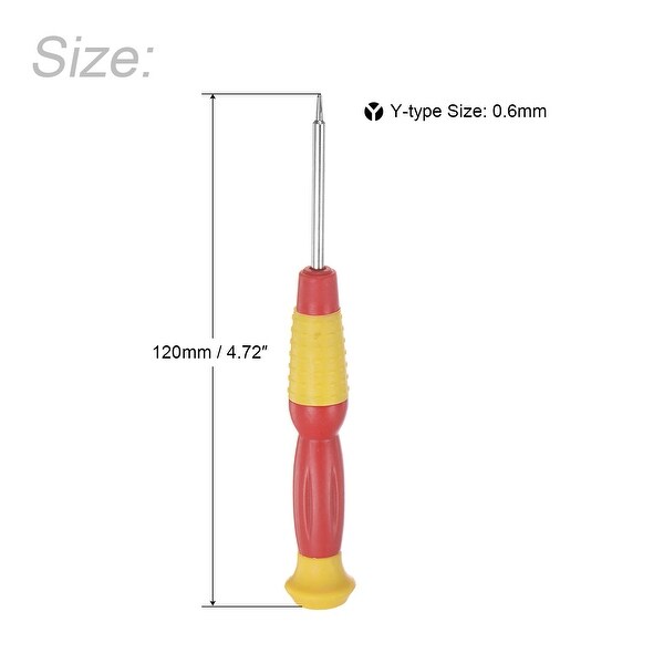 0.6mm Precision Y Type Screwdriver for Watch Eyeglasses Electronics Repair， 2pcs - Yellow， Red - - 37422449