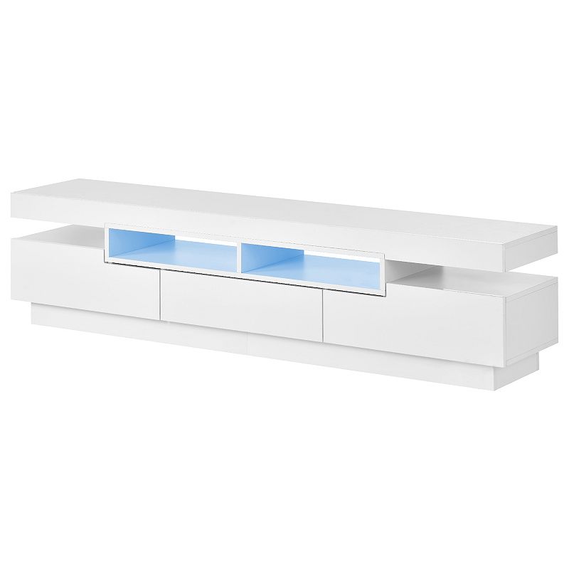 Merax TV Stand with 4 Open Shelves