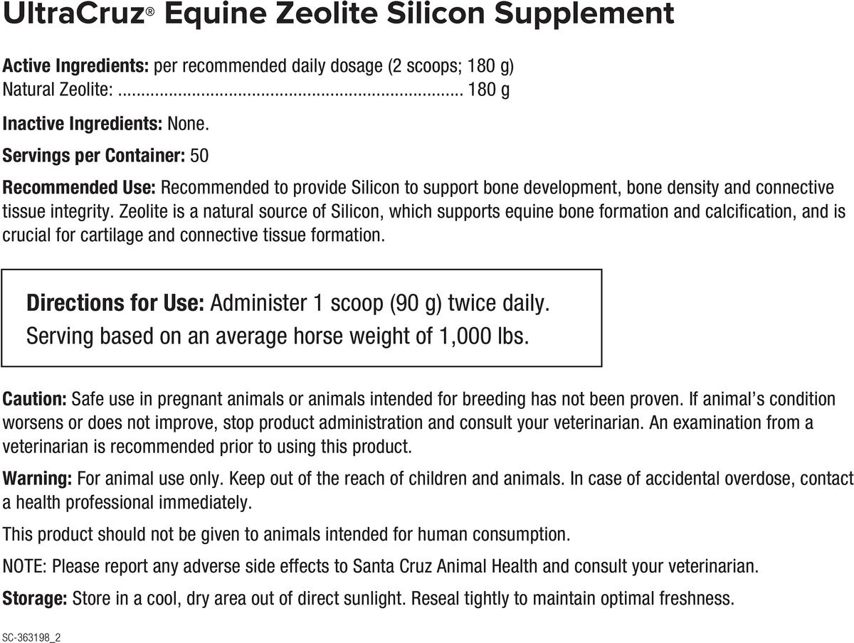 UltraCruz Zeolite Silicon Supplement Connective Tissue Support Powder Horse Supplement