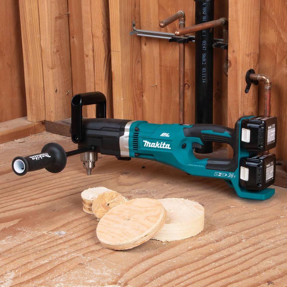 Makita 18V X2 (36V) 5.0 Ah LXT Lithium-Ion Brushless Cordless 12 in. Right Angle Drill Kit XAD03PT