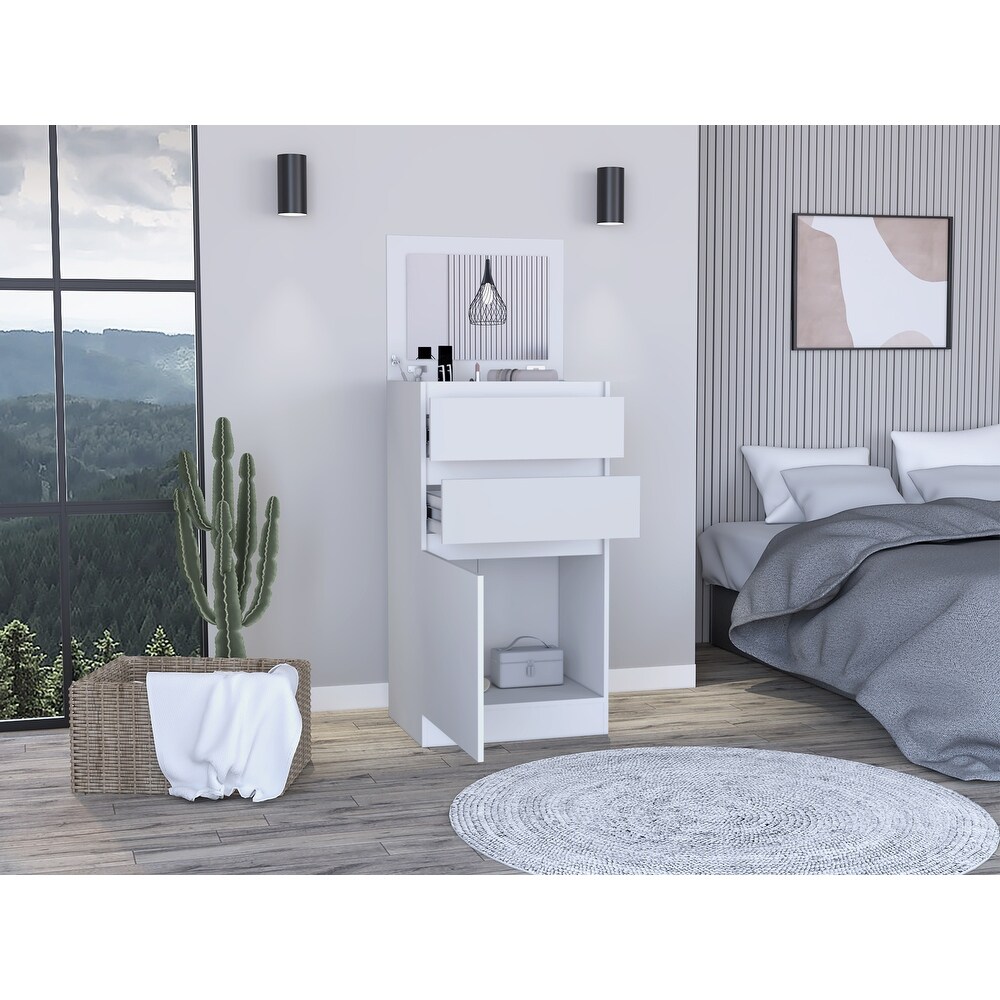 2 Drawer Dresser White  Suitable for Bedroom