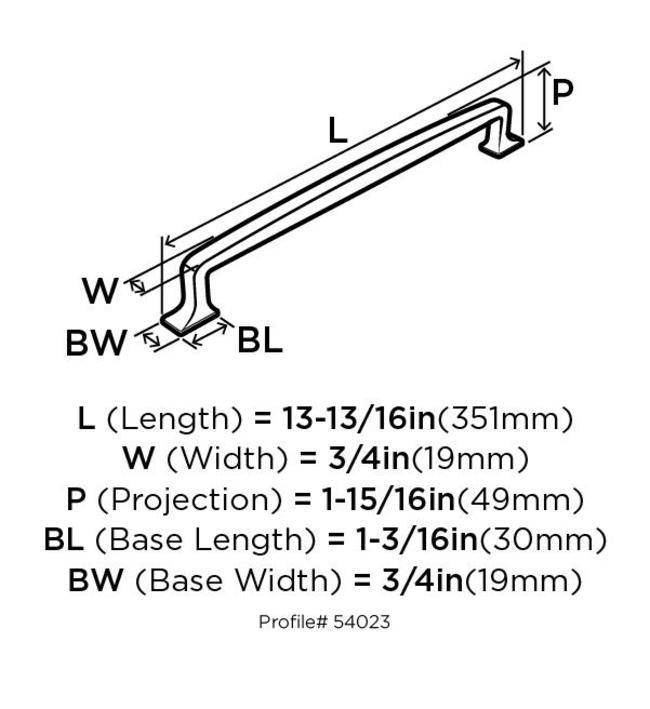 Amerock Westerly 12 in (305 mm) Center-to-Center Oil-Rubbed Bronze Appliance Pull