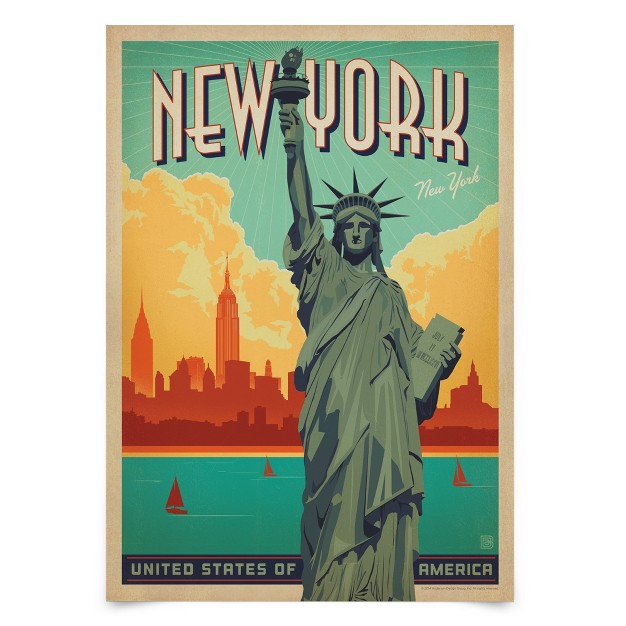 Americanflat Vintage Architecture Asa Nyc Liberty By Anderson Design Group Poster Art Print