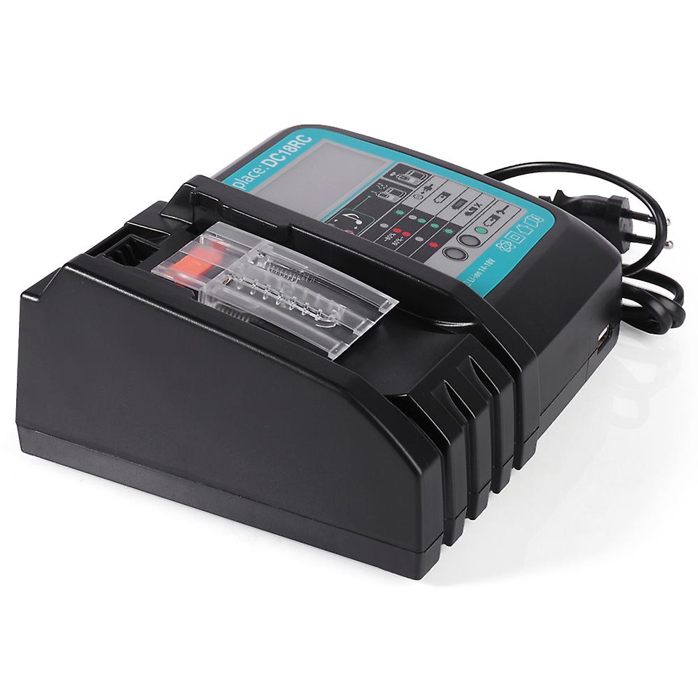 Li-ion Battery Charger For Makita Battery Charger 18v 14.4v Bl1860， Bl1850， Bl1840， Bl1830， Bl1820， Bl1415， Bl1440 Dc18rc 3a