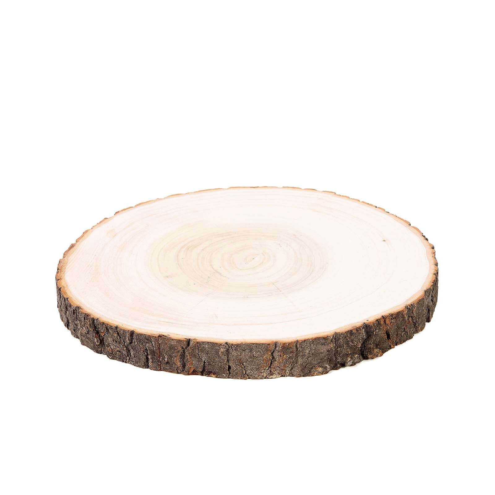 Round Rustic Wood Slices, Poplar Wood Slabs Natural Color, Table Centerpieces 12