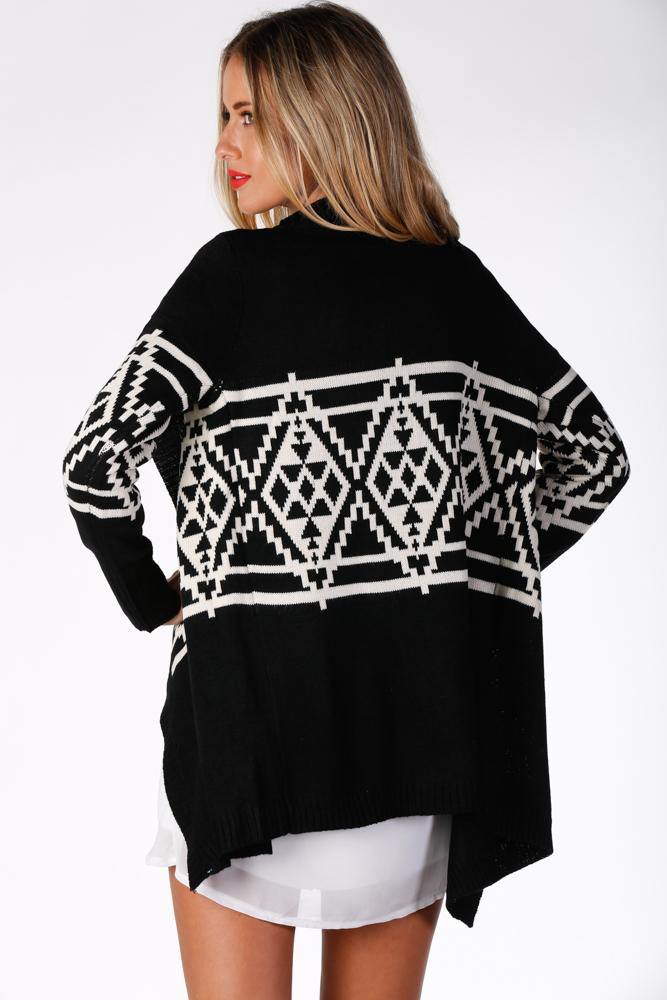 Oh Deer Cardigan Black