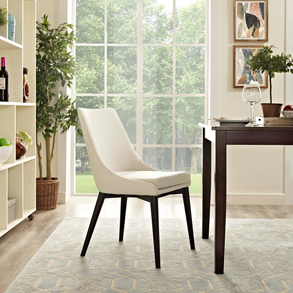 Viscount Upholstered Fabric Dining Side Chair   Midcentury   Dining Chairs   by Simple Relax  Houzz