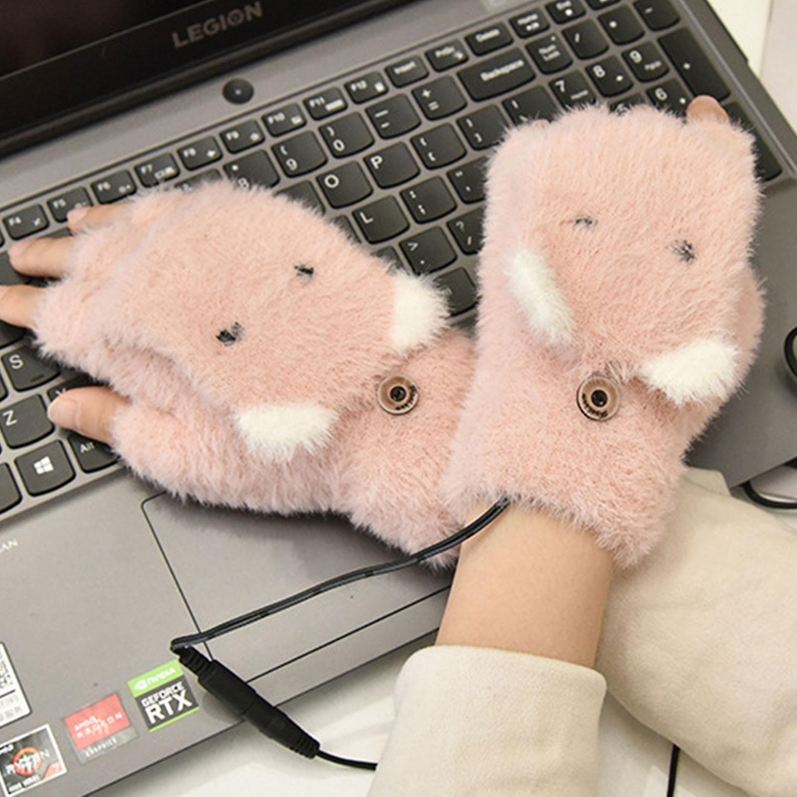 Women and Men Usb Heated Gloves Soft Material Fine Workmanship Hands Warmer For Winter Gift Christmas Gift