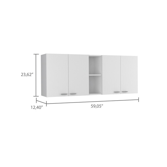 Portofino 150 Wall Cabinet  Double Door  Two Exter...