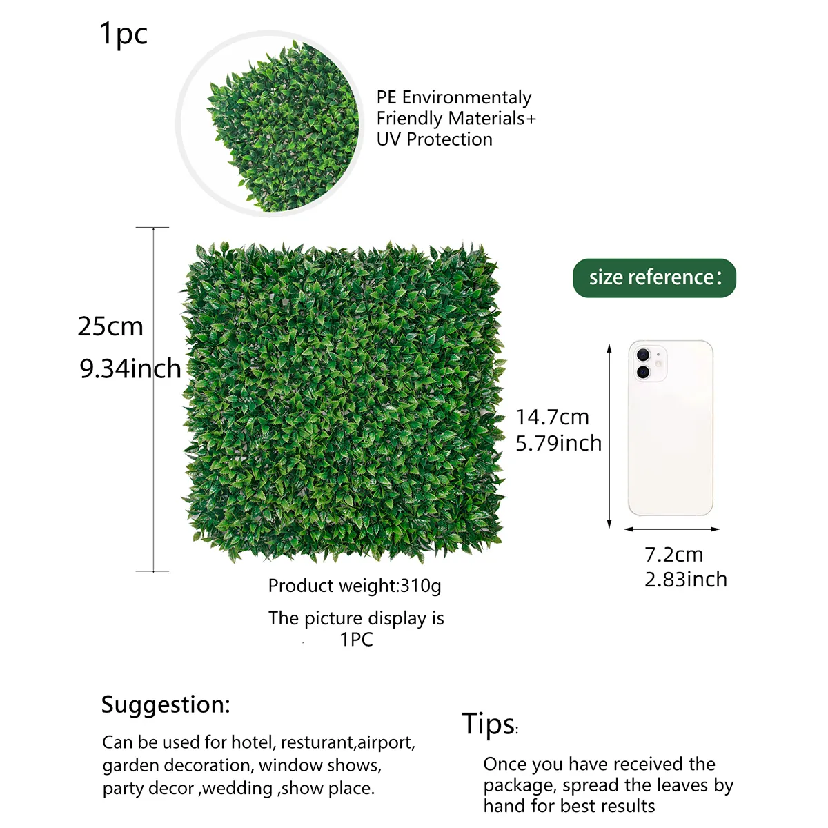 p16 1 25 Garden Supplies Plastic Foliage Plant Hedge Boxwood Panel Artificial Grass Wall of Home Wall Decoration