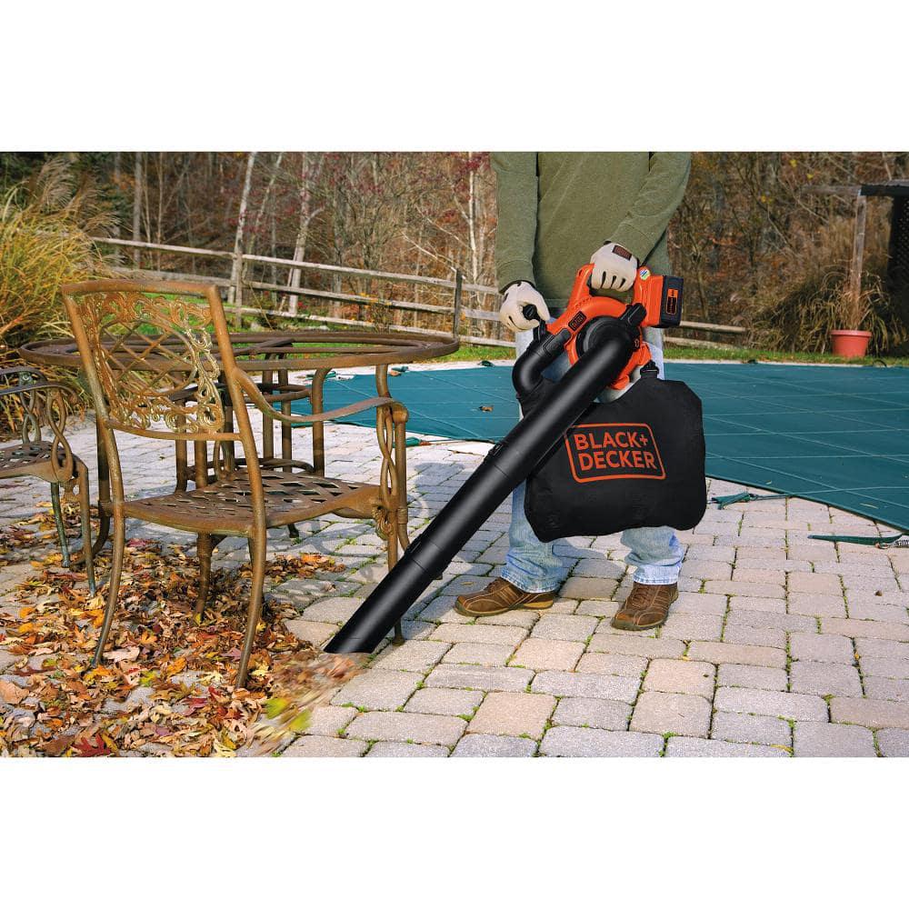 BLACKDECKER 40V MAX 120 MPH 90 CFM Cordless Battery Powered Handheld Leaf Blower and Vacuum Kit with