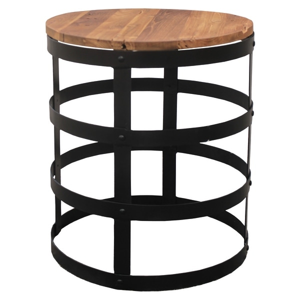 Chic Teak Rustic Teak Wood Hanover Side Table