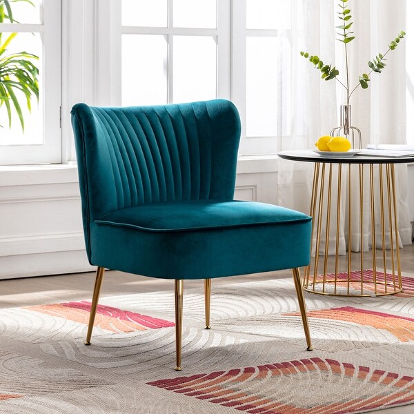 Haven Contemporary Velvet Upholstered Accent Chair