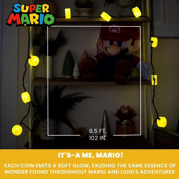 Super Mario Bros Coin String Lights