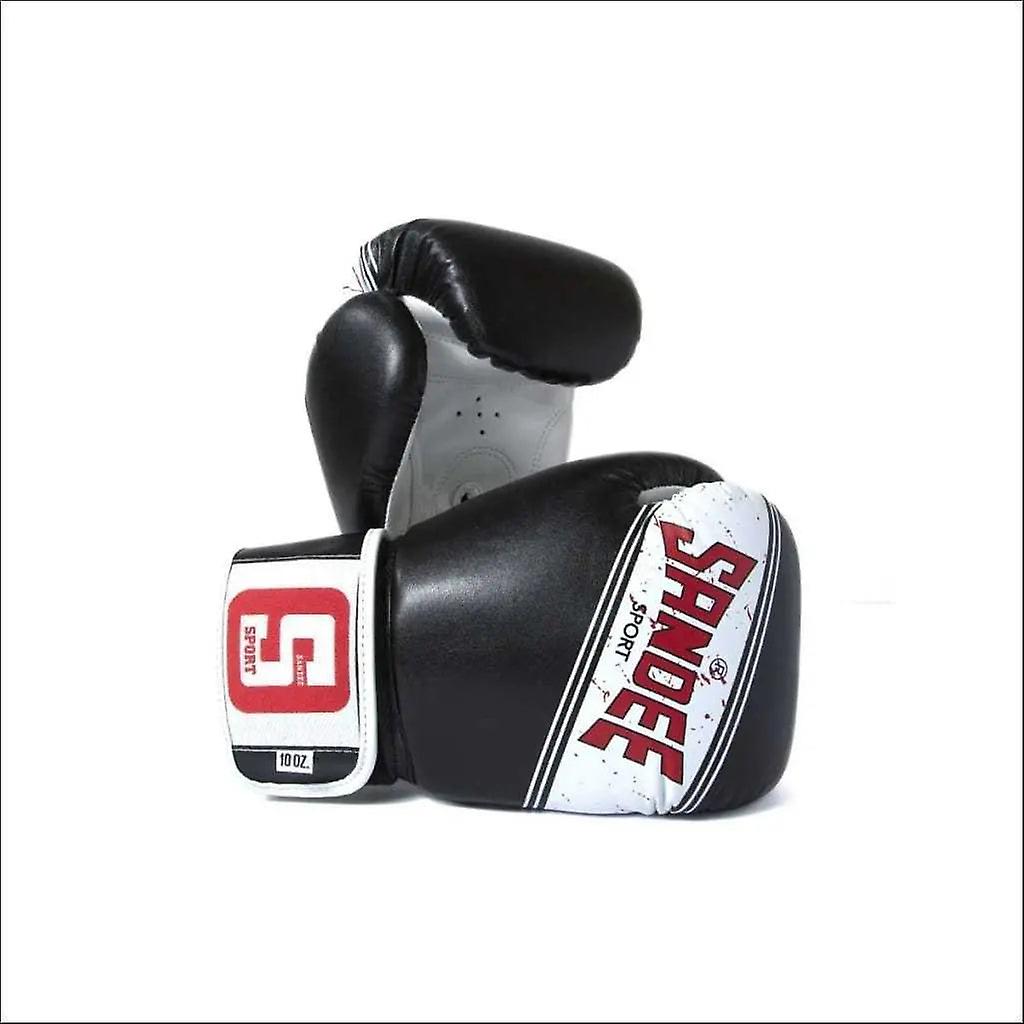 Sandee sport 2 tone pu boxing gloves - black white