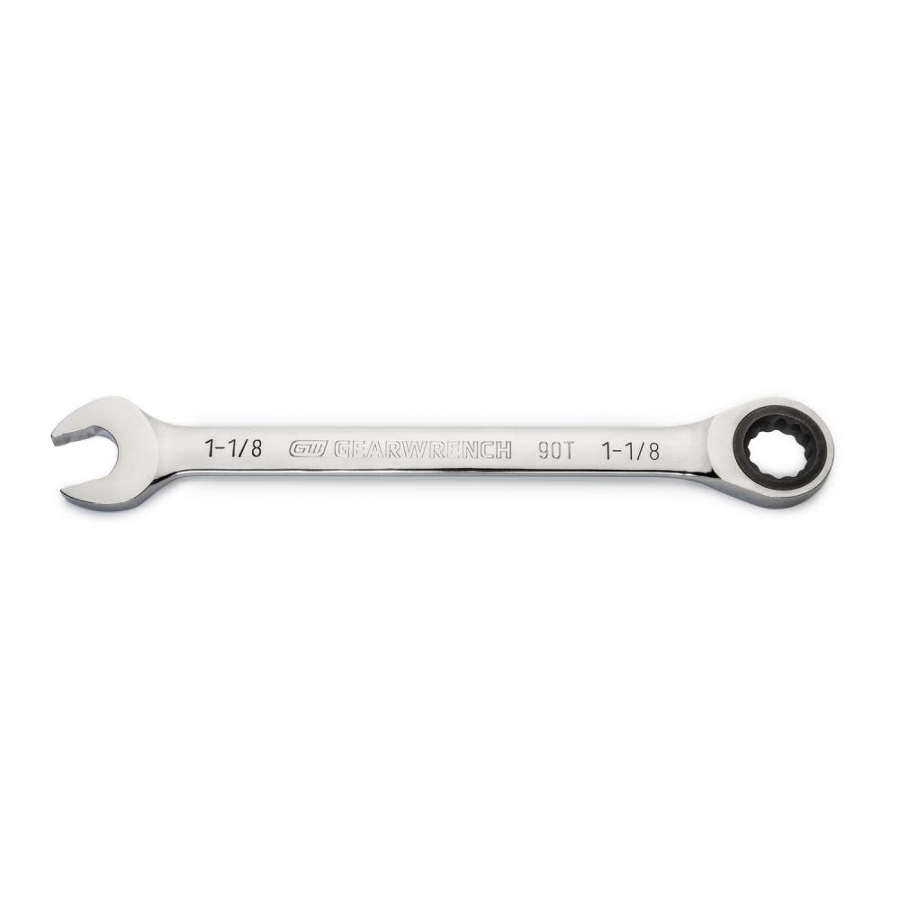 1-1/8 90T 12 Point Ratcheting Combination Wrench ;