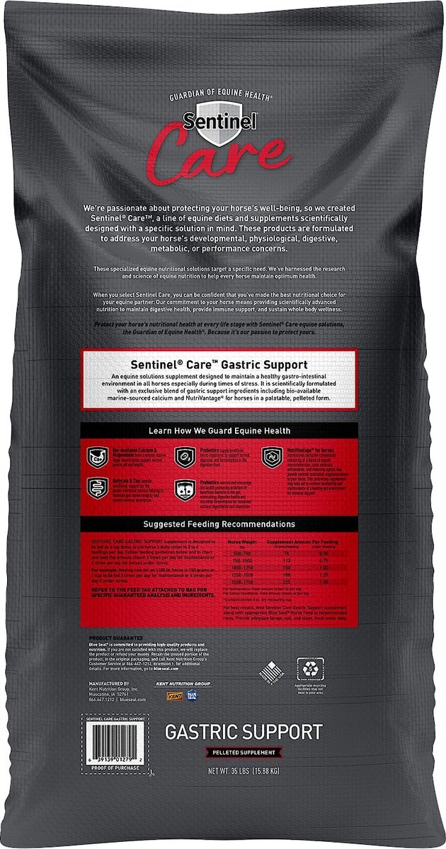 Blue Seal Sentinel Care Gastric Support Horse Food， 35-lb bag