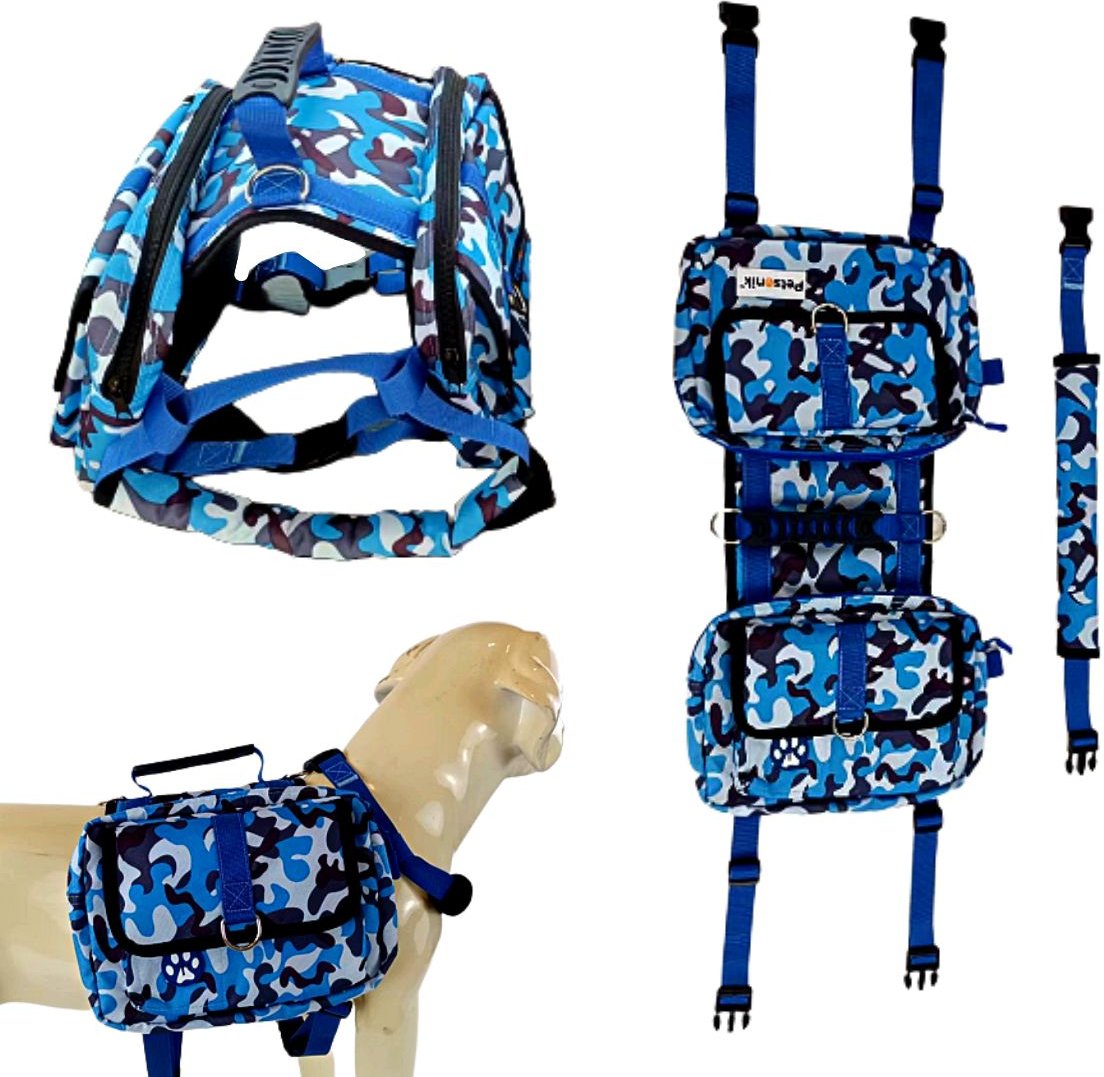 Petsonik Saddle Bag for Travel Dog Harness Accessory