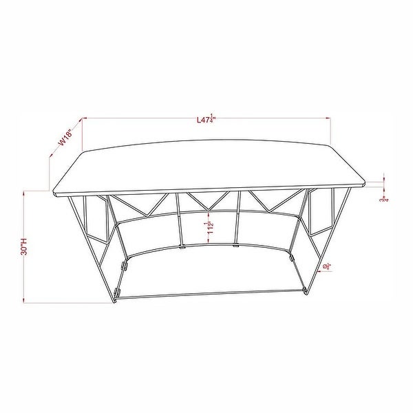 Furniture of America Brigid Modern Metal 47-inch Geometric Sofa Table