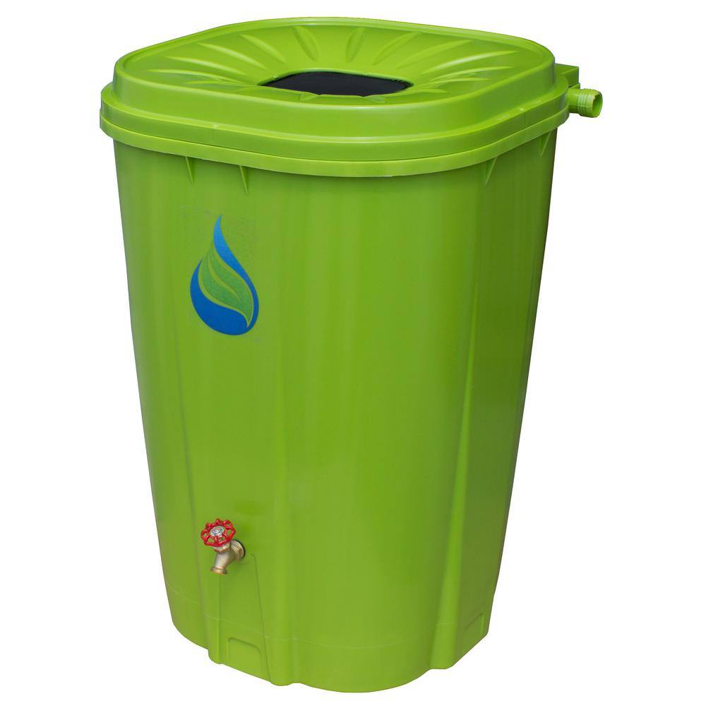 FreeGarden RAIN 55 Gal. Rain Barrel Green with Brass Spigot EWC-15