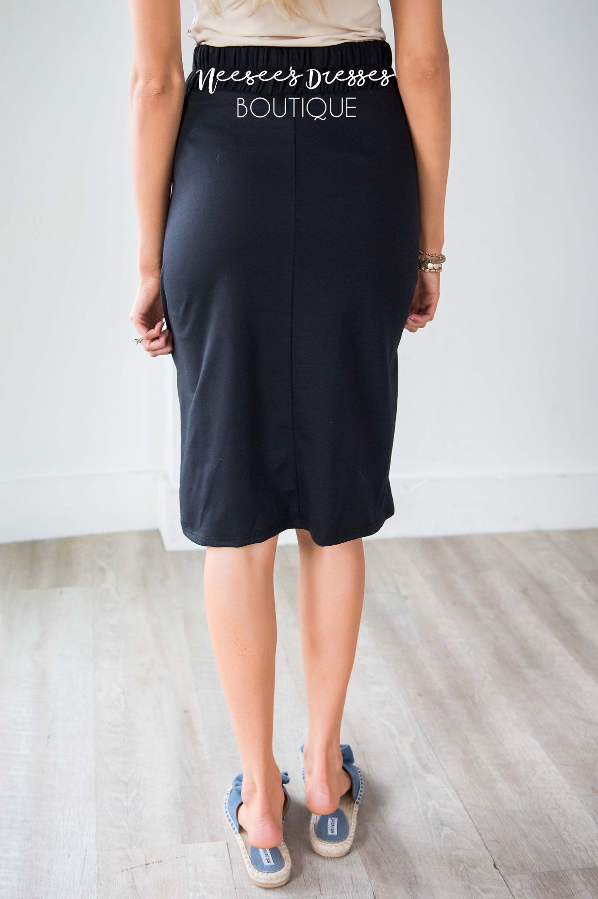 French Terry Drawstring Waist Skirt