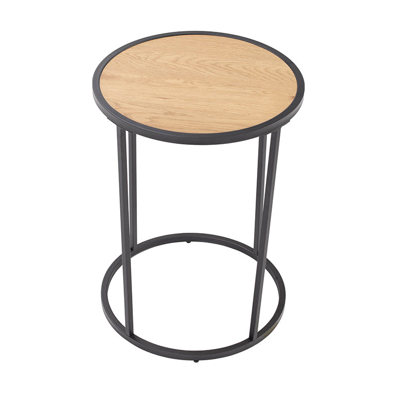 BRADFORD Side Table 40cm  - Natural & Black