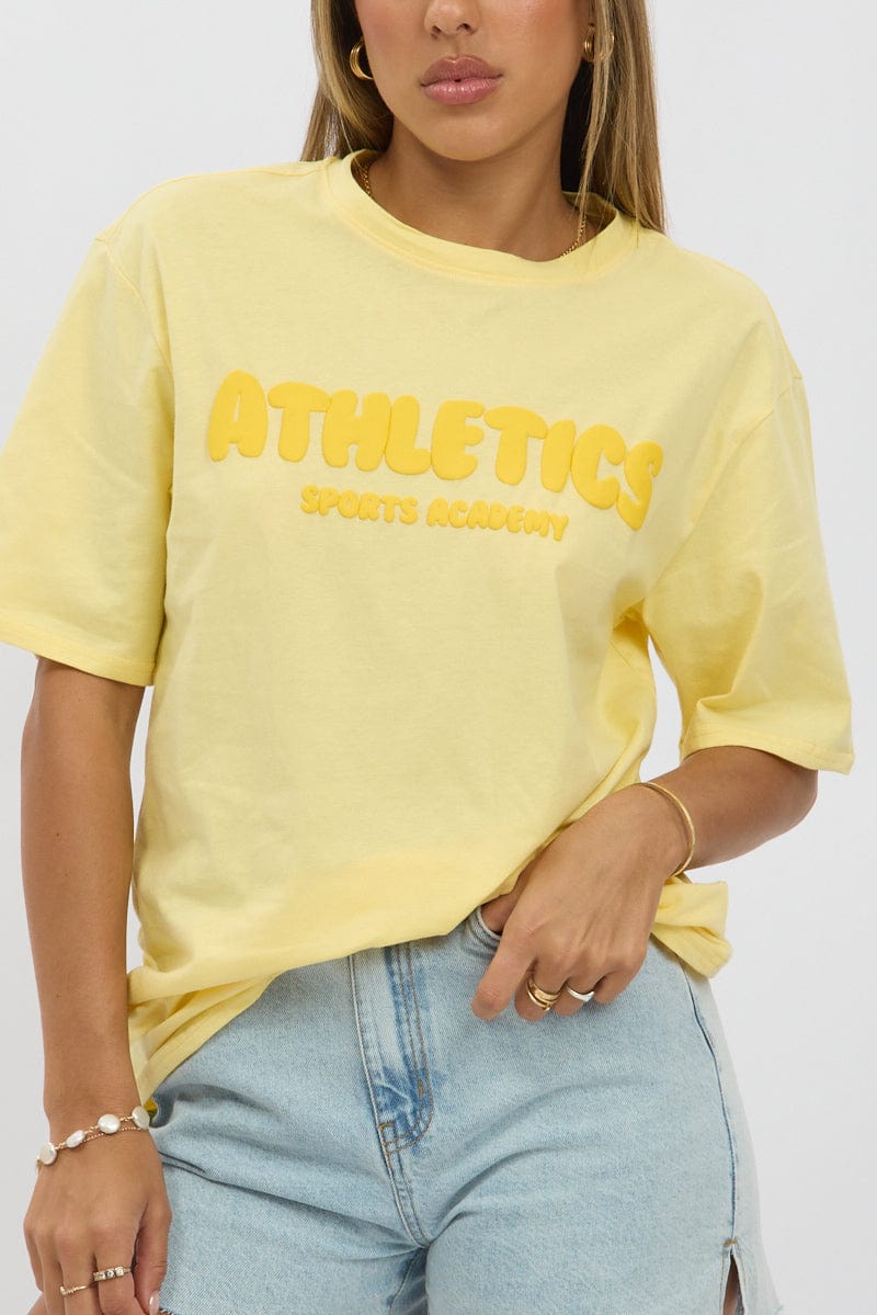 Yellow Graphic Tee Short Sleeve