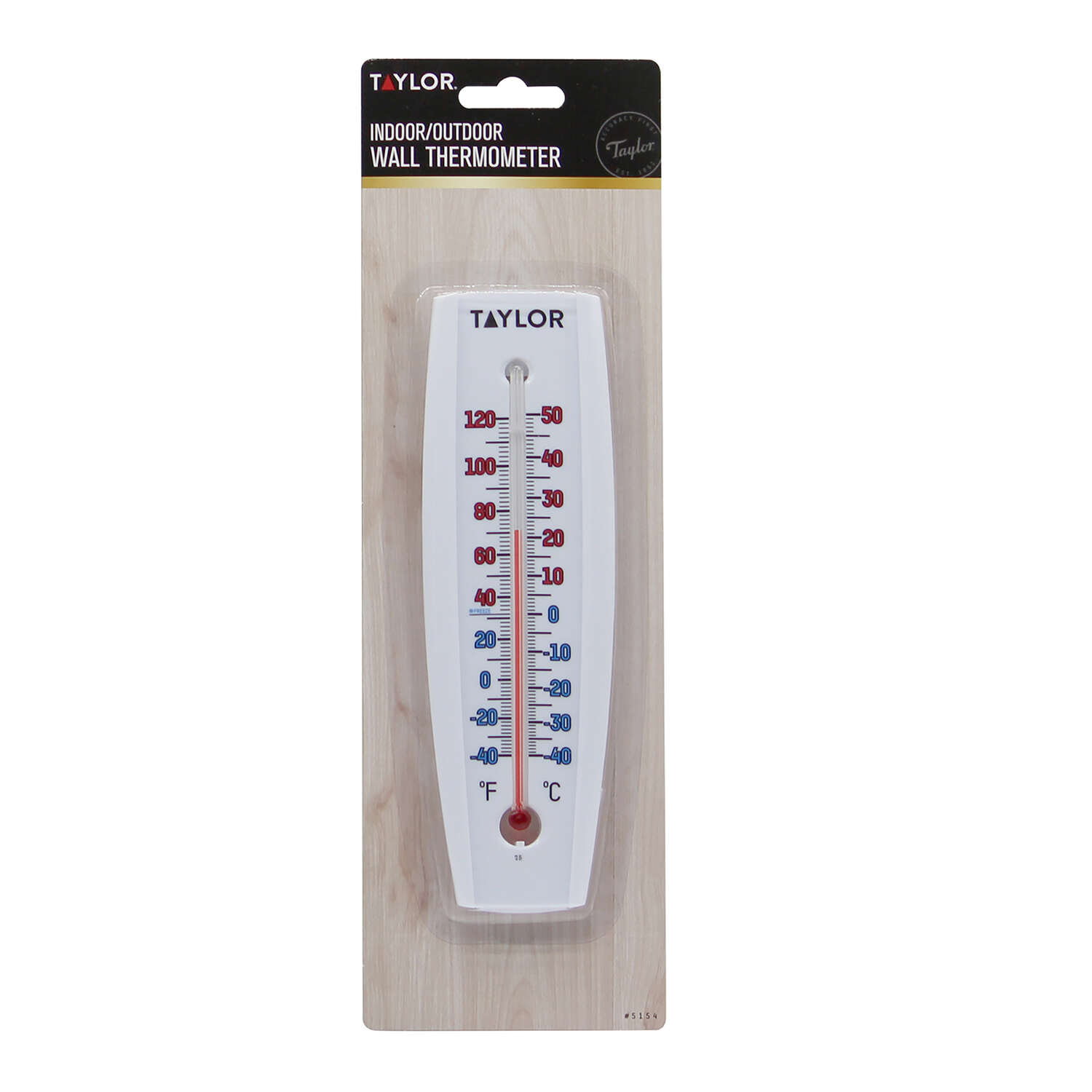 Taylor Tube Thermometer Plastic White 7.68 in.