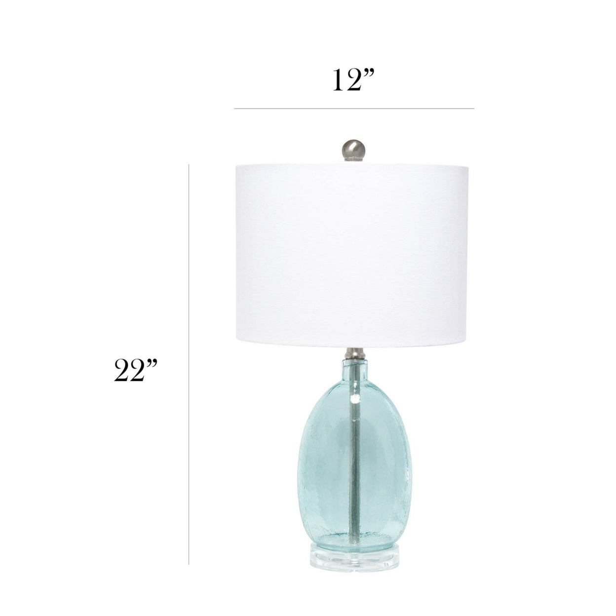 Elegant Designs Blue and White Patterned Table Lamp