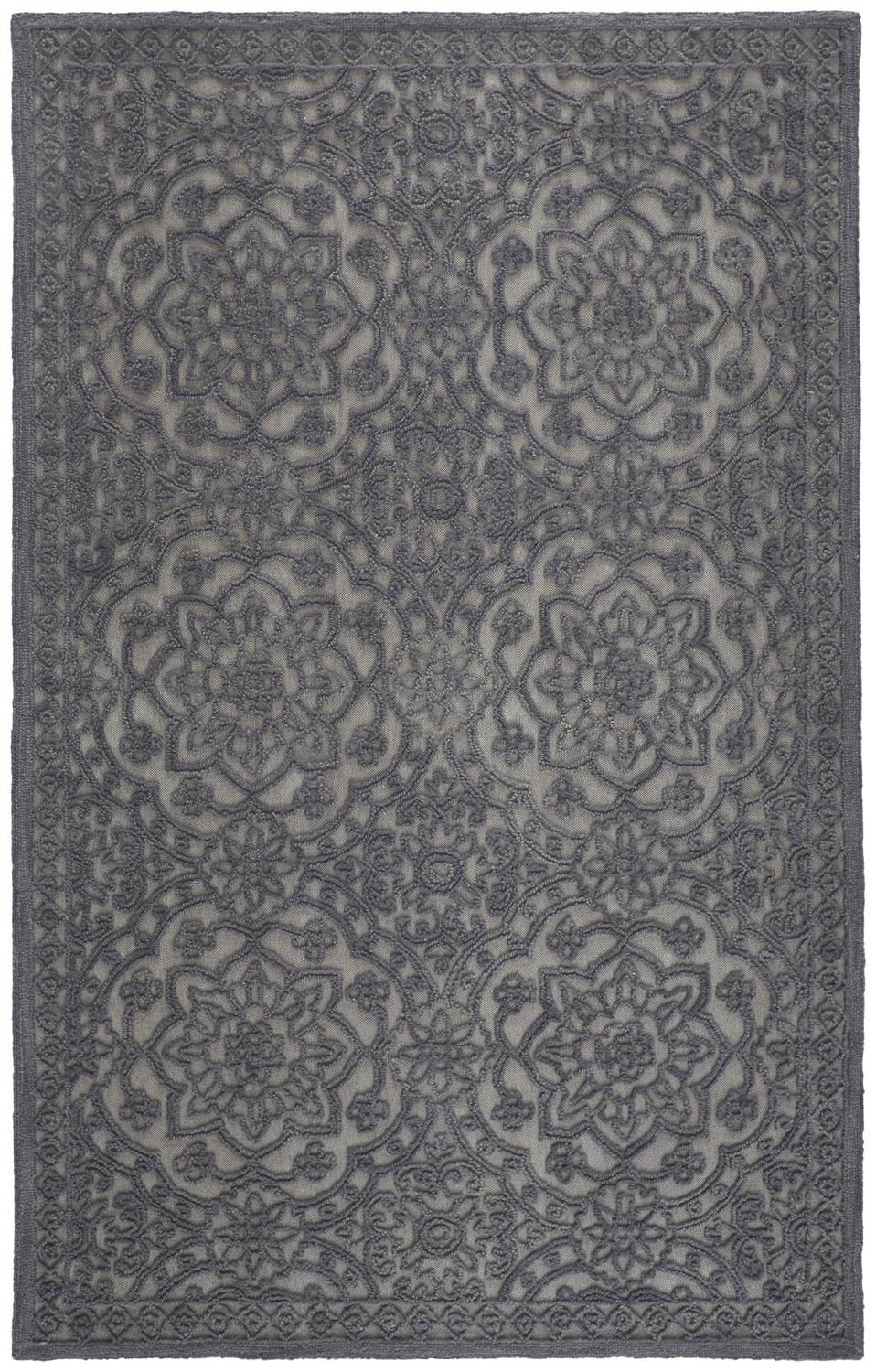 Rayna Hand Tufted Gray and Slate Blue Rug by BD Fine