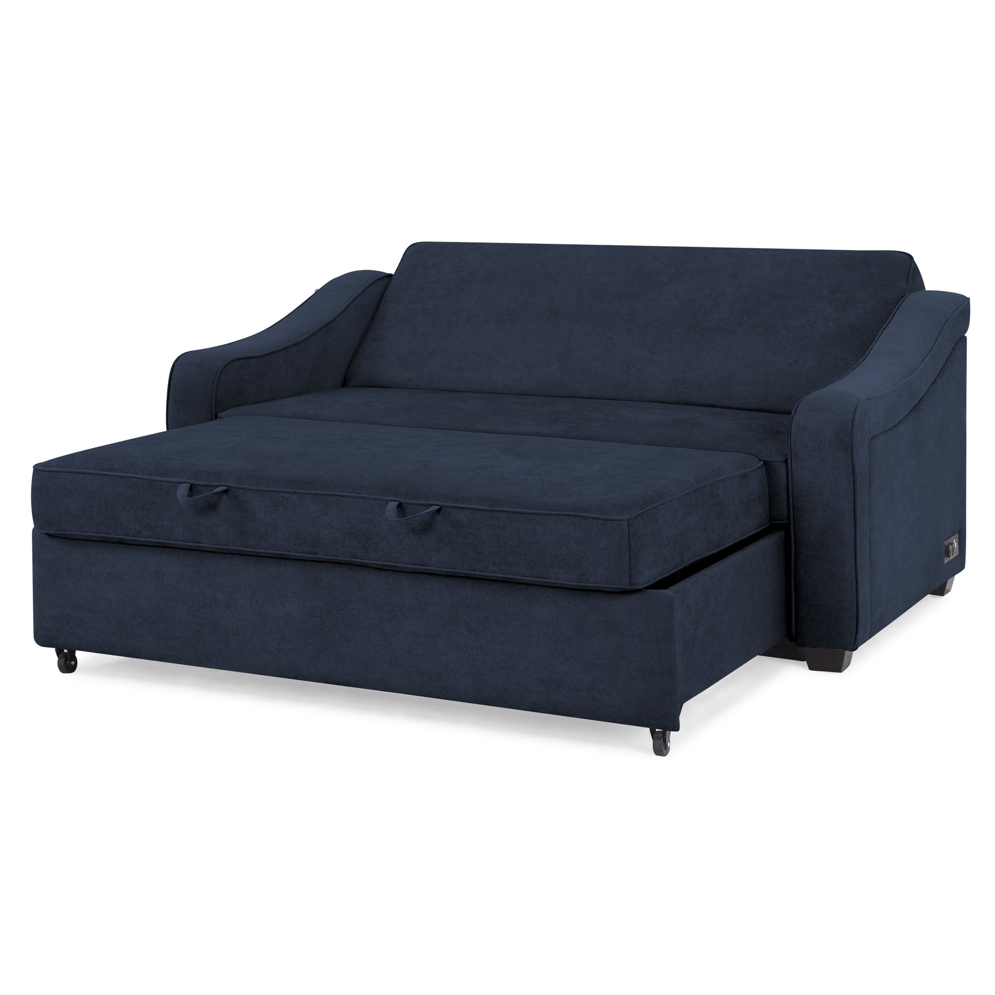 Serta Moreland Modern Sofa Sleeper, Navy Blue Fabric