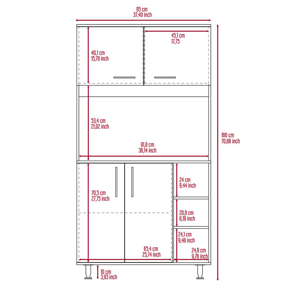 Depot E-Shop Malta Kitchen Pantry Cabinet Black