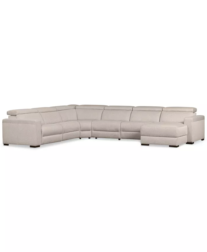 Furniture Nevio 157 6-Pc. Fabric Sectional Sofa with Chaise